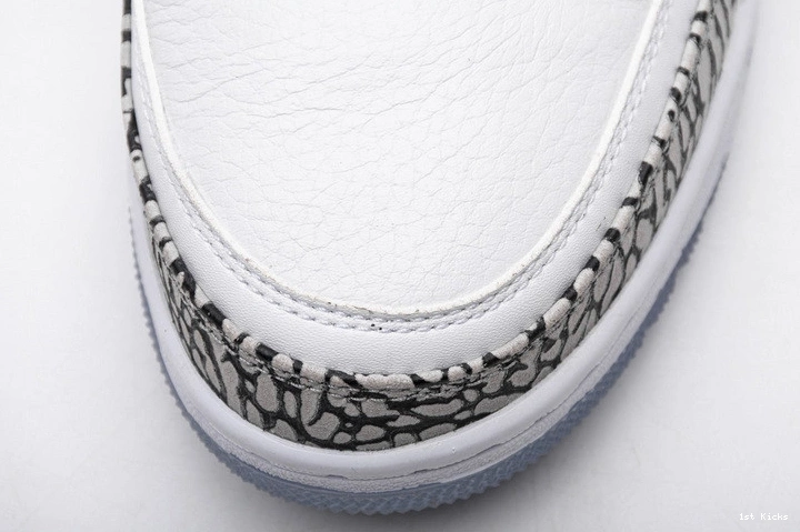 Free Line 3 Cement Retro Jordan  Throw 923096-101 White 1112